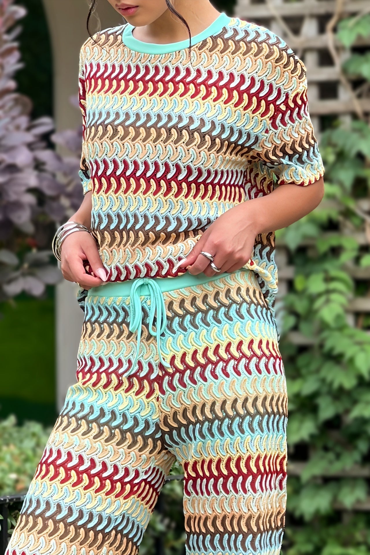 Wave printed co-ord set