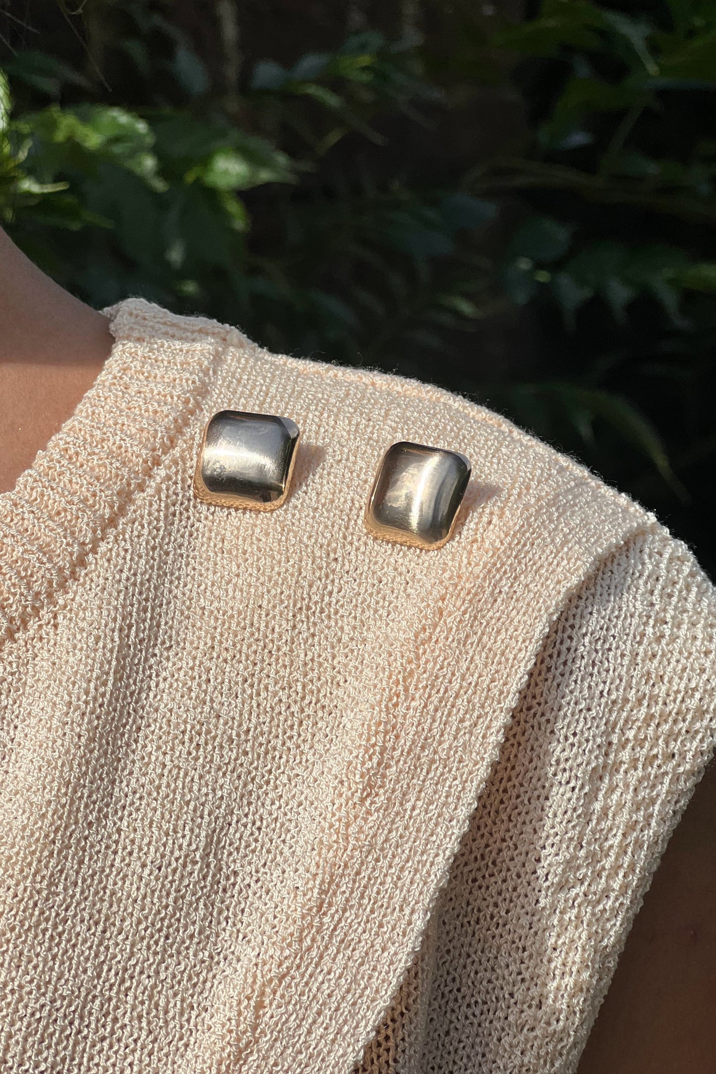 Soft knit vest skirt co-ord in Apricot
