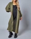 Balloon Sleeve Knitted Cardigan