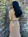 Crochet Button Skirt Set