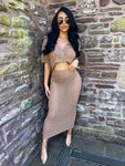 Crochet Button Skirt Set