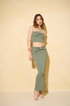 Starfish bandeau skirt set in green