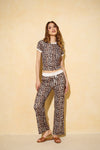 Contrast co-ord set in leopard print