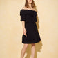 Textured gypsy dress in black