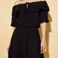 Textured gypsy dress in black