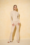 Active leisure energy jacket set in beige