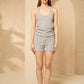 Halter neck short set with bandana in Blue