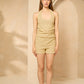 Halter neck short set with bandana in Yellow