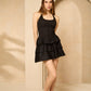 Halter neck layered dress in Black
