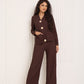 Textured gold button co-ord in Choco