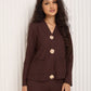 Textured gold button co-ord in Choco