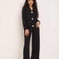 Textured gold button co-ord in Black