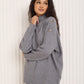 Gold button shoulder detail co-ord in Grey