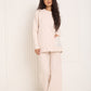 Front pocket sparkle detail co-ord in Beige