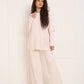 Front pocket sparkle detail co-ord in Beige