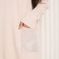 Front pocket sparkle detail co-ord in Beige