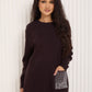 Front pocket sparkle detail co-ord in Choco