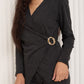 Soft ribbed wrap over co-ord in Black