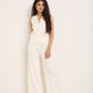 Vest shell button detail co-ord in Cream