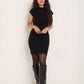 Soft touch body-con dress in Black