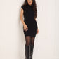 Soft touch body-con dress in Black