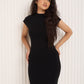 Soft touch body-con dress in Black