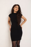 Soft touch body-con dress in Black