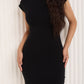 Soft touch body-con dress in Black