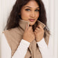 Teddy soft touch button gilet in Camel