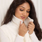 Teddy soft touch button gilet in White