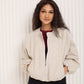 Soft touch bomber jacket in Beige