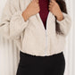 Soft touch bomber jacket in Beige