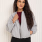 Soft touch bomber jacket in Grey