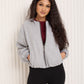 Soft touch bomber jacket in Grey