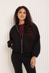 Soft touch bomber jacket in Black