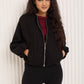 Soft touch bomber jacket in Black