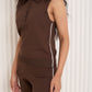 Collar button detail co-ord in Choco