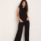 Collar button detail co-ord in Black