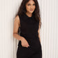 Collar button detail co-ord in Black