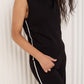 Collar button detail co-ord in Black