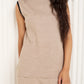 Soft touch vest co-ord in Beige