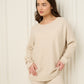 Ribbed textured co-ord in Beige