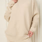 Ribbed textured co-ord in Beige