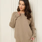 Ribbed textured co-ord in Taupe