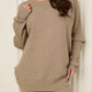 Ribbed textured co-ord in Taupe