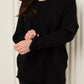 Ribbed textured co-ord in Black