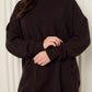 Soft knit front pocket co-ord in Choco