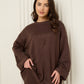 Soft knit oversize co-ord in Choco