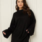 Soft knit oversize co-ord in Black