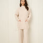 Soft knit front pocket co-ord in Beige